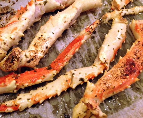 Garlic Butter Baked Crab Legs Recipe Image