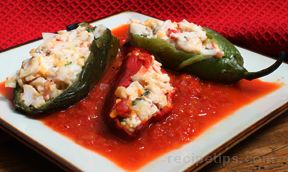 goat cheese and crab stuffed peppers Recipe