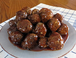Simple Barbecued Meatballs