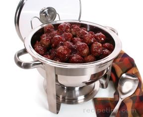 Spicy Meatballs with Cranberry Sauce