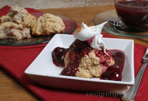 lemon scones with mixed fruit topping Recipe