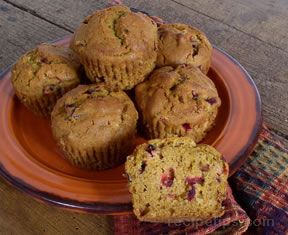 sweet squash and cranberry muffins Recipe