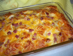 Ham  Biscuit Breakfast Casserole Recipe