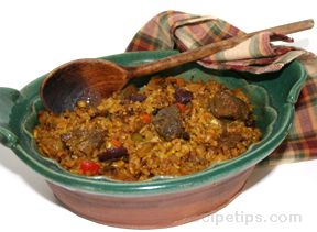 Mediterranean Lamb and Rice Casserole