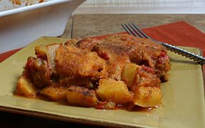 Butternut Squash Sweet Potato and Tomato Cheese Bake