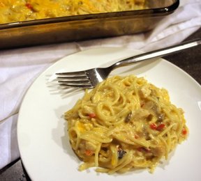 Creamy Chicken Spaghetti Casserole