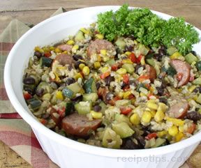 Turkey Kielbasa and Vegetable Casserole