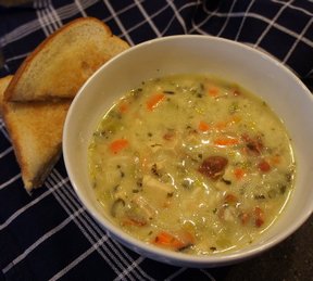 Chicken Bacon Wild Rice Soup Recipe Recipetips Com