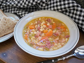 leftover ham and bean soup Recipe
