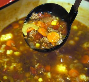vegetable soup with ground beef Recipe