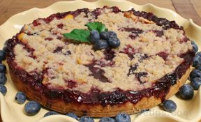 Blueberry and Peach Tart