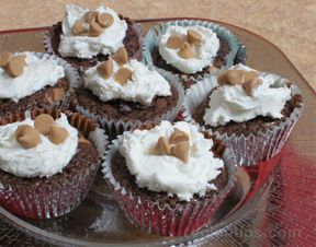 Brownie Peanut Butter Cupcakes