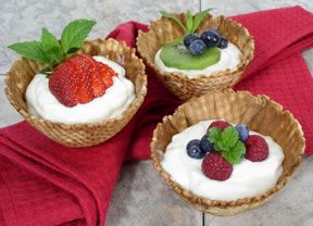 easy cheesecake dessert in waffle cup Recipe