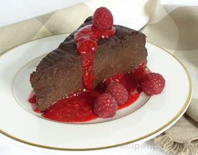 chocolate espresso torte and raspberry sauce Recipe