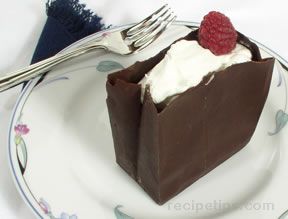 Chocolate Bag with White Chocolate Mousse