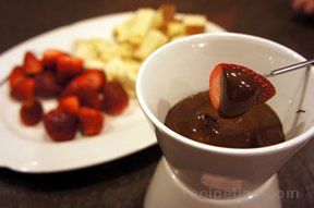 Chocolate Fondue with Cream