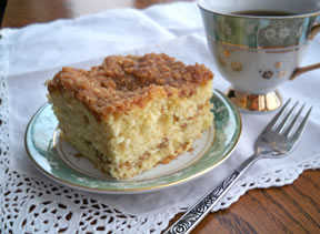 Cinnamon Streusel Layered Coffee Cake