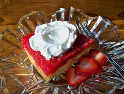 fresh strawberry upside down cake Recipe