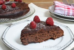 Fudge Cake with Raspberry Frosting