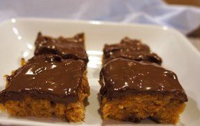 Peanut Butter and Chocolate Cereal Bars