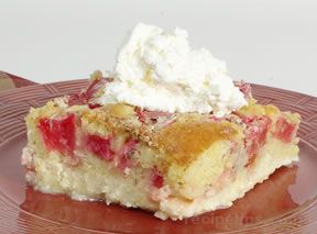 rhubarb custard cake Recipe