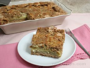 Rhubarb Cake with Custard Filling