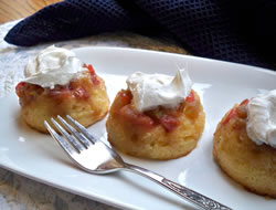 Rhubarb Upside Down Muffins