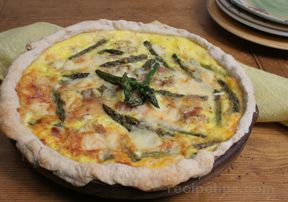 Chicken And Asparagus Quiche Recipe Recipetips Com