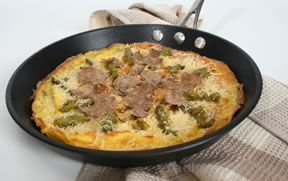 omelet with cheese truffles and asparagus Recipe