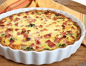 Broccoli and Ham Quiche Recipe