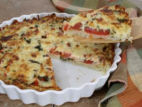 tomato hash brown quiche Recipe