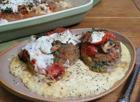 meatballs with tomatoes and mozzarella cheese Recipe