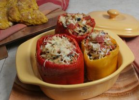 Orzo Vegetable Stuffed Peppers Recipe