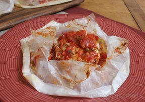 Baked Cod in Waxed Paper