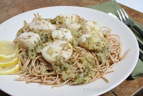 lemon garlic scallops and pasta Recipe