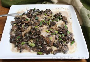 pan roasted monk fish with mushrooms and scallions Recipe