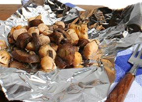 Mushrooms and Scallops in Foil