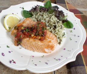 Salmon with Tomato Salsa