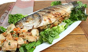 Vegetable Bread Stuffed Bronzini