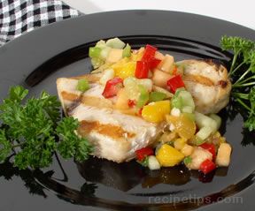 Grilled Swordfish with Melon Salsa Recipe