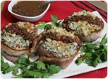 Blue Cheese Crusted Steaks with Red Wine Sauce Recipe