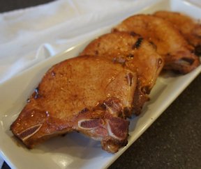 Glazed Smoked Pork Chops