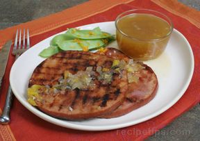 Grilled Ham with Orange Honey Sauce