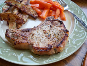 grilled seasoned pork chops Recipe