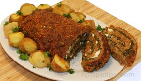 Meatloaf with Spinach and Feta Recipe