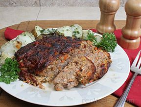 Meatloaf with Ketchup Balsamic Glaze