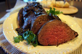 Peppered Beef Tenderloin with Portobello Marsala Sauce