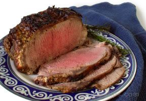 Top Loin Beef Roast with a Mustard Paste