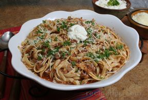 Fettuccine with Bolognese Sauce Recipe