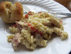 Ham and Rotini Alfredo Recipe